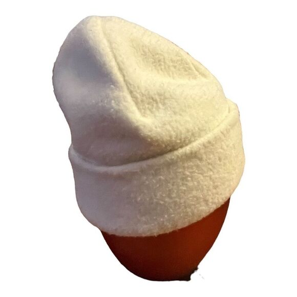 Turtle Fur Beanie Hat In White Fleece Girls OS - Picture 2 of 5